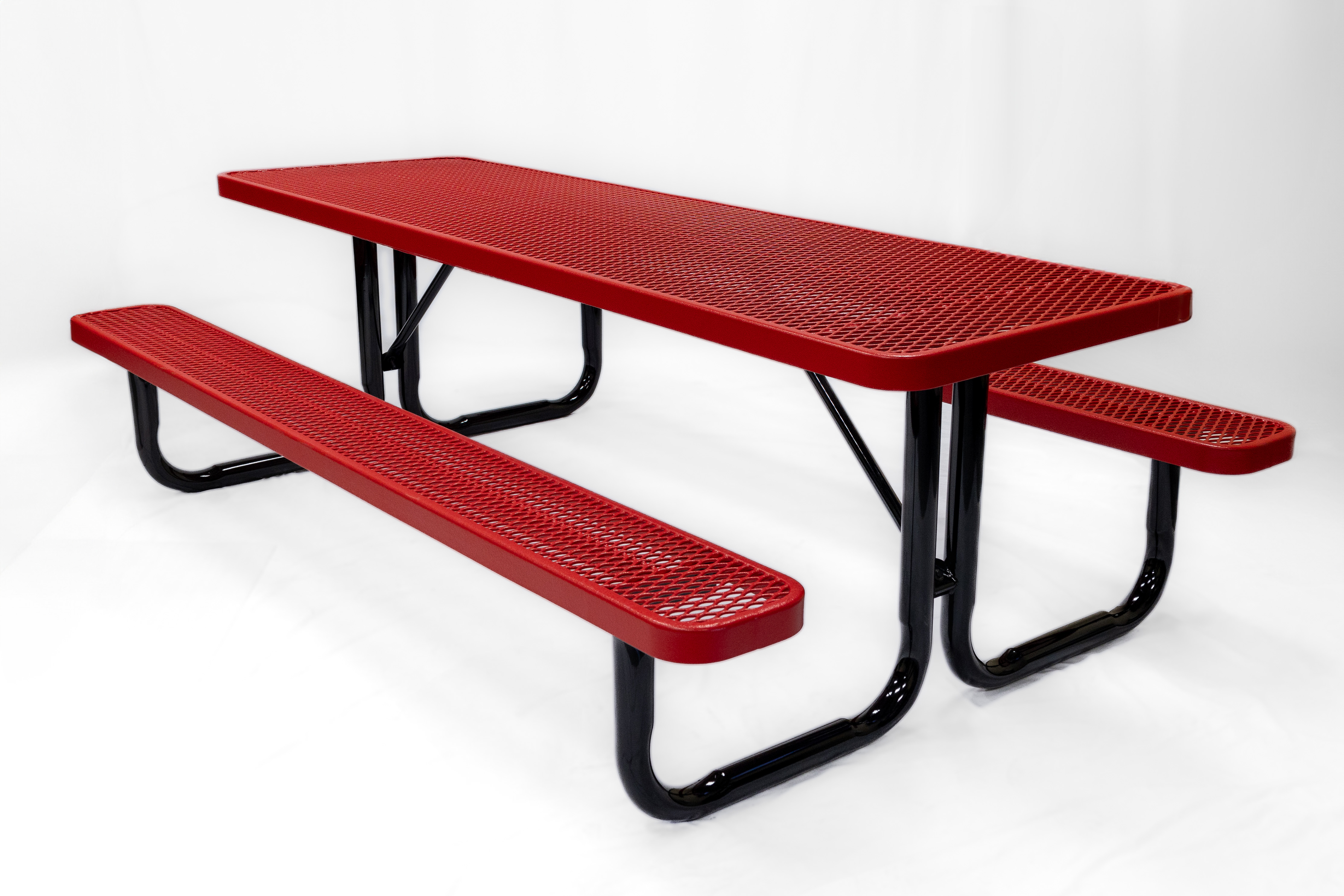 Red picnic table